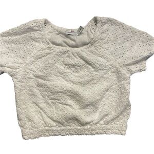 Vineyard Vines White Eyelet Crop Top